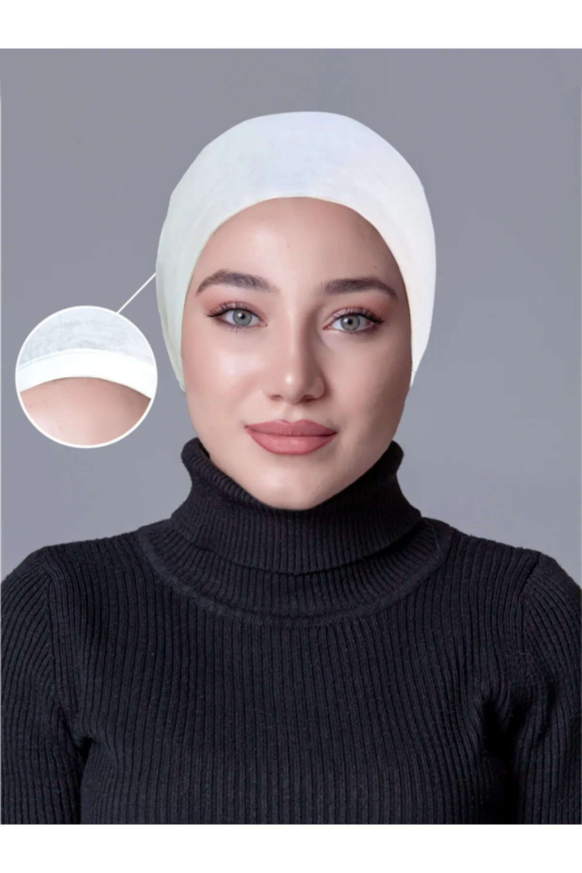 Krem Tülbent Kaymayan Bone