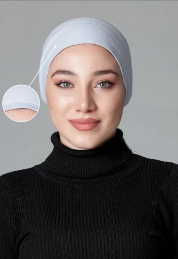 Açık Gri Dikişsiz Kaymayan Bone