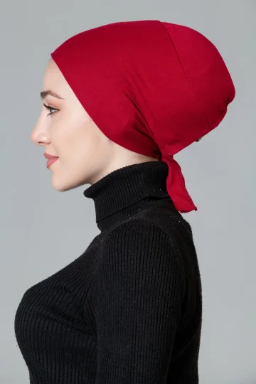 Bordo Dikişsiz Kaymayan Bone