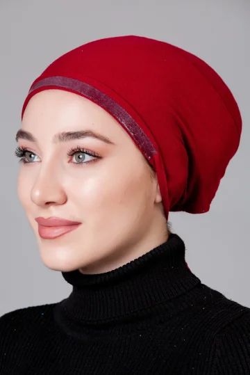 Bordo Dikişsiz Kaymayan Bone