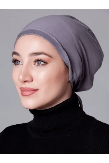 Gri Dikişsiz Kaymayan Bone (Likralı)