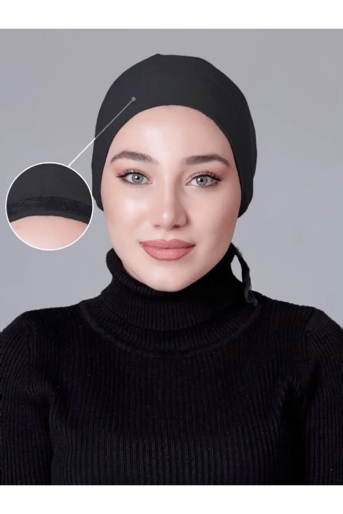 Koyu Gri Dikişsiz Kaymayan Bone