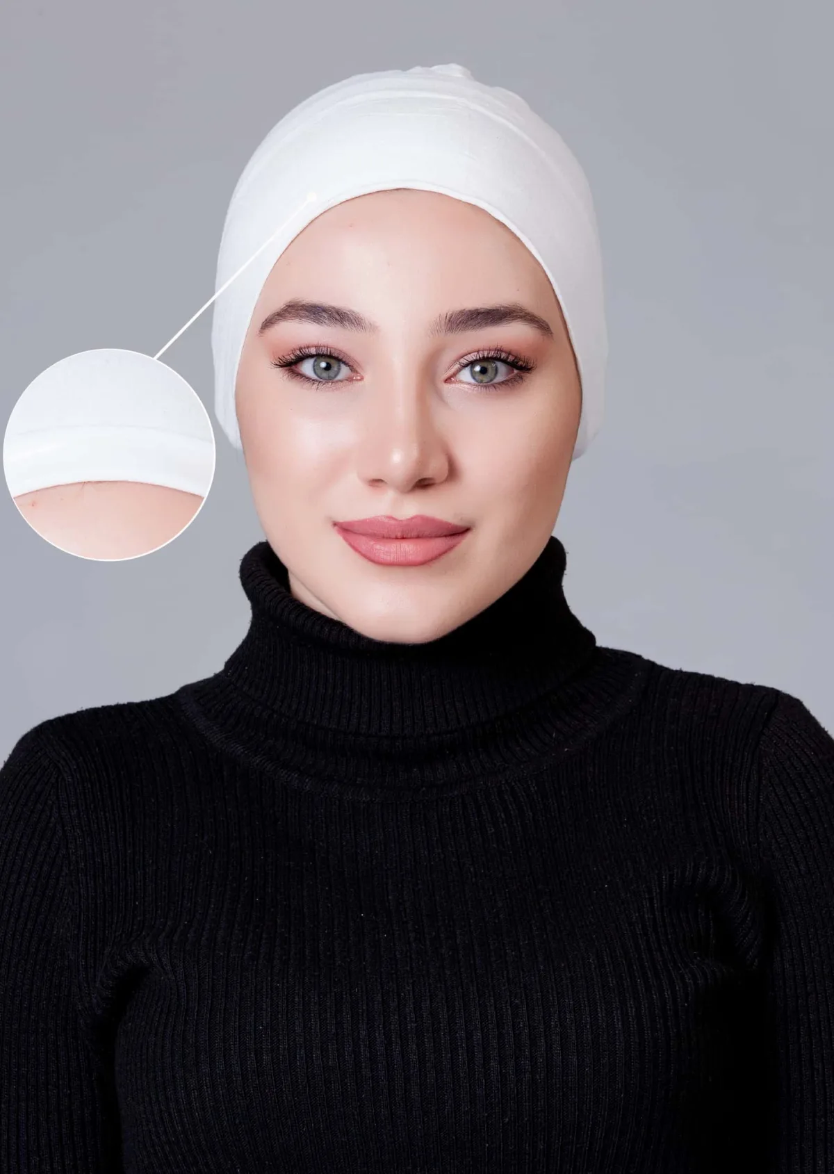 Krem Dikişsiz Kaymayan Bone (Likralı)
