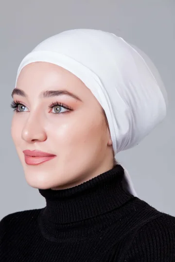 Krem Dikişsiz Kaymayan Bone (Likralı)
