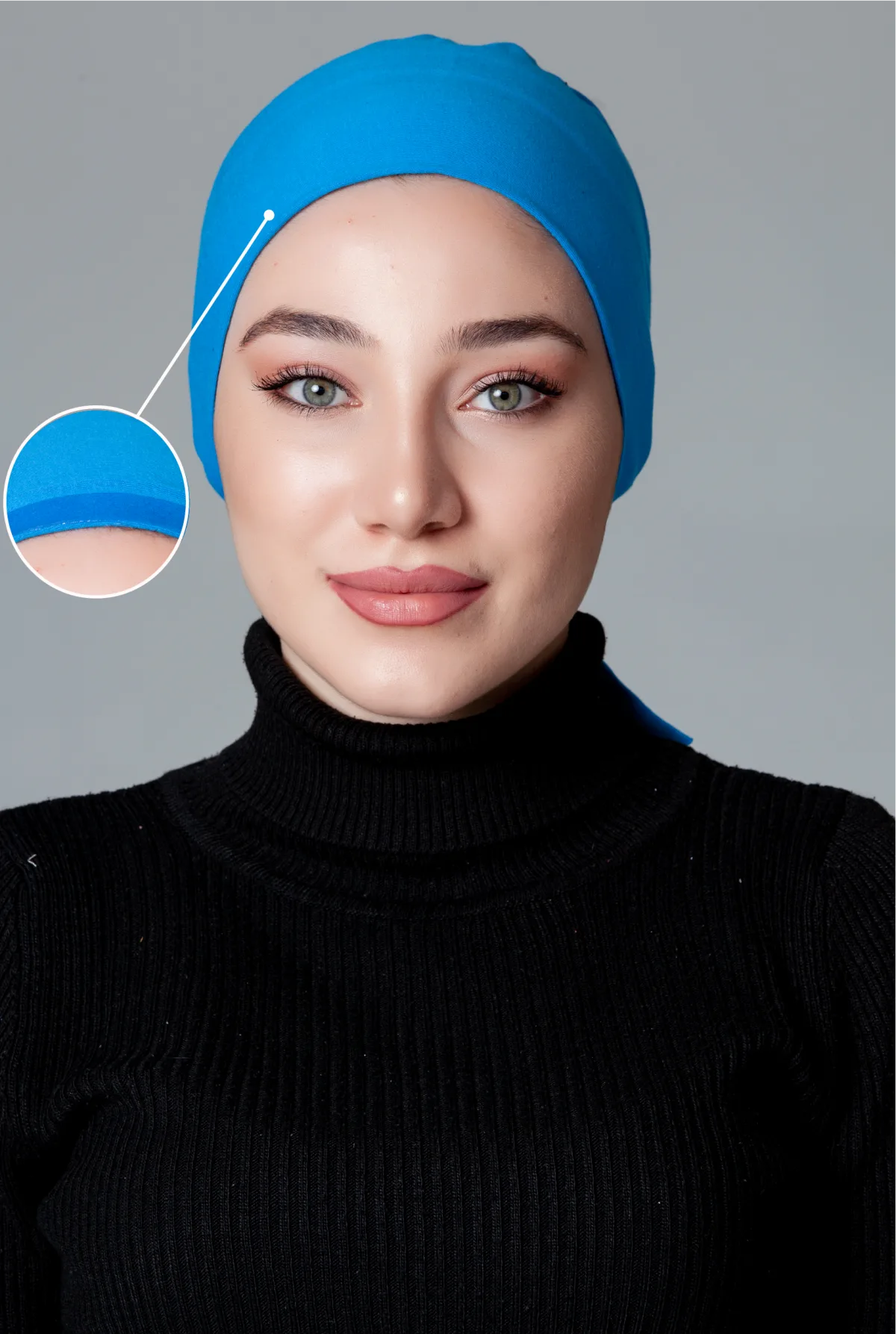 Mavi Dikişsiz Kaymayan Bone