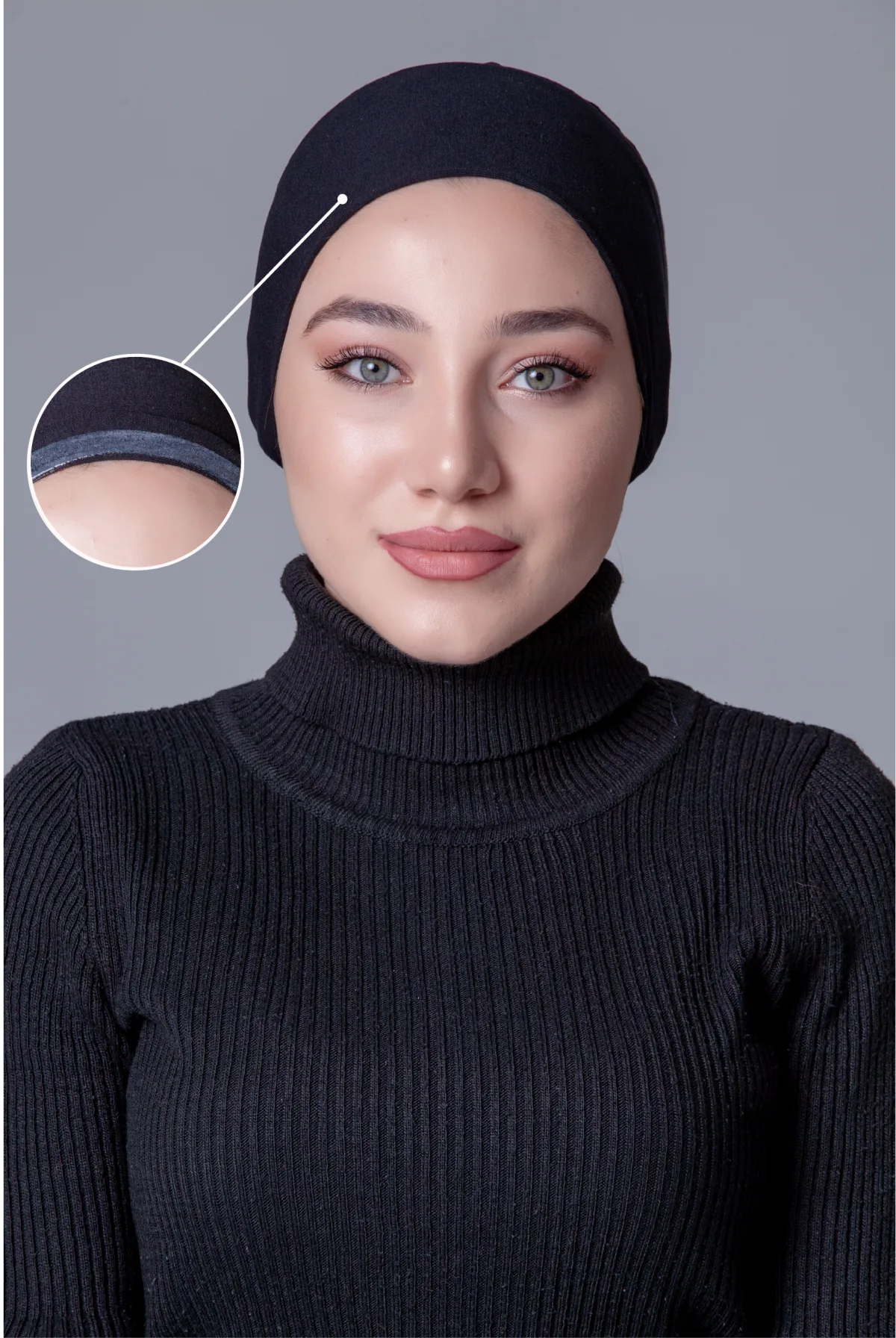 Siyah Dikişsiz Kaymayan Bone (VİSKON)