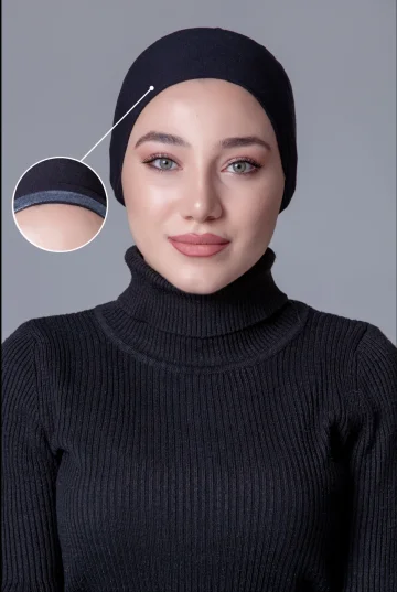 Siyah Dikişsiz Kaymayan Bone (VİSKON)