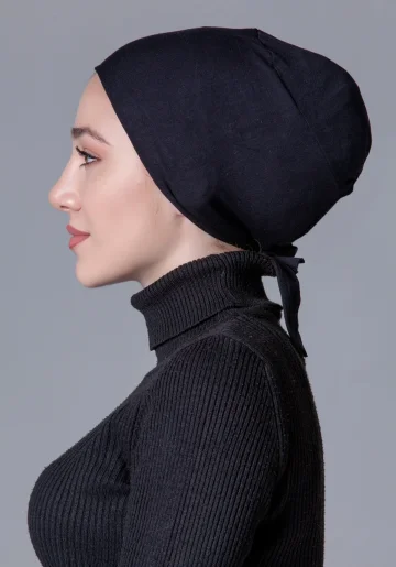 Siyah Dikişsiz Kaymayan Bone (VİSKON)